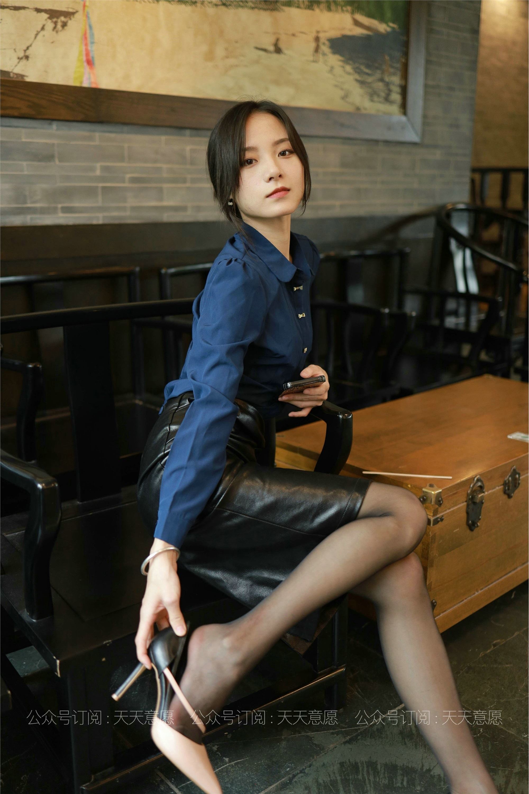 IESS异思趣向  2021.07.15 丝享家862：小六《黑色皮短裙》